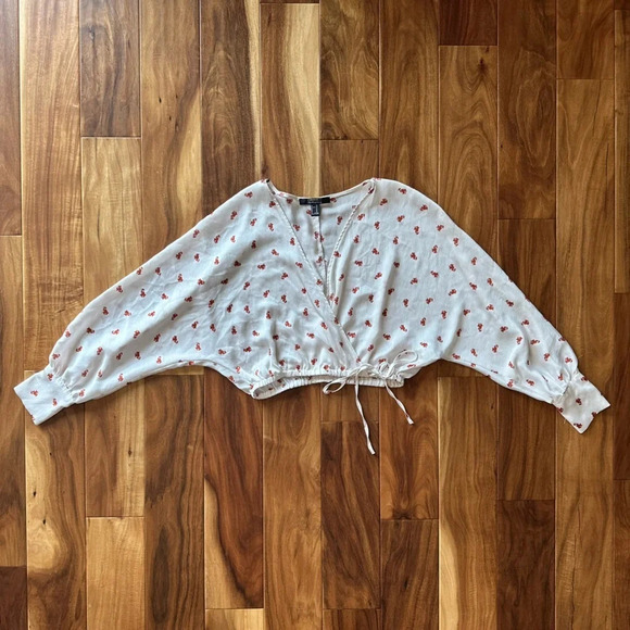 Forever 21 Cropped Oversized Blouse size Medium - Picture 1 of 2